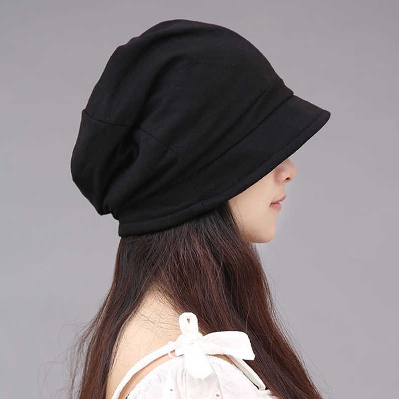 Women-Cotton-Plain-Octagon-Earmuffs-Beanie-Hat-Vintage-Good-Elastic-Bonnet-Caps-1327415