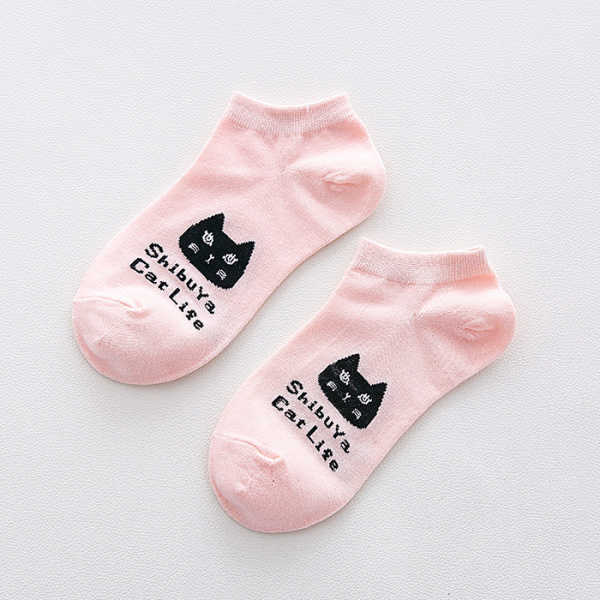 Women-Cute-Cartoon-Cats-Pattern-Boat-Socks-Casual-Harajuku-Style-Cotton-Breathable-Socks-1169596