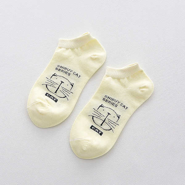 Women-Cute-Cartoon-Cats-Pattern-Boat-Socks-Casual-Harajuku-Style-Cotton-Breathable-Socks-1169596