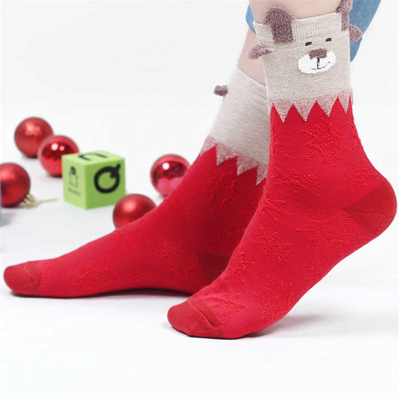 Women-Cute-Christmas-Elk-Cotton-Socks-Warm-Soft-Middle-Tube-Socks-1219204