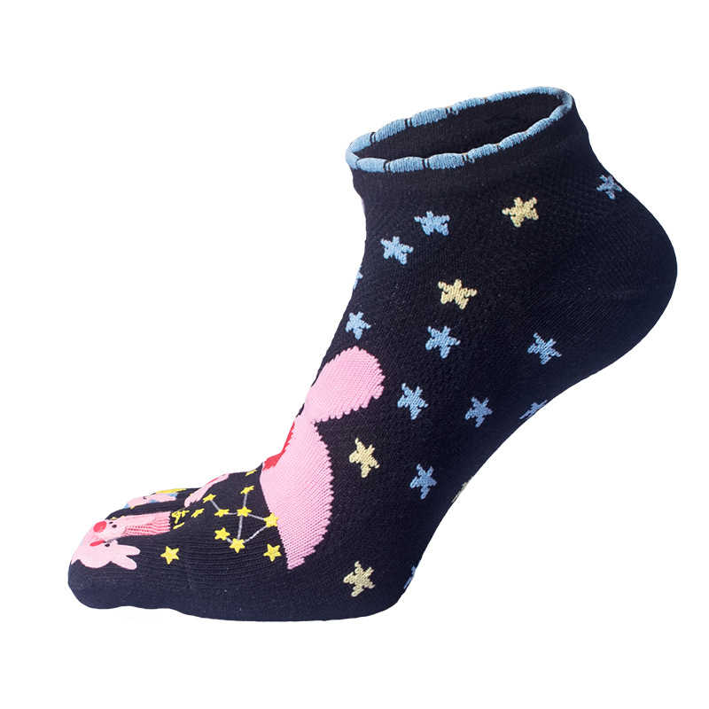 Women-Cute-Printing-Ankle-Socks-Cotton-Cartoon-Five-Toes-Breathable-Socks-1202725