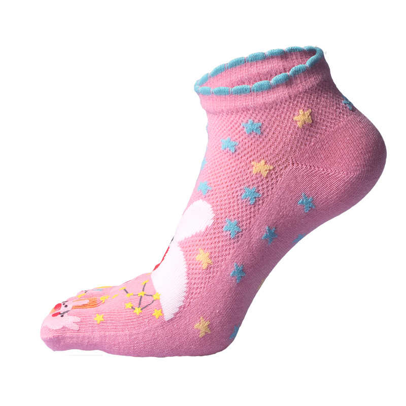 Women-Cute-Printing-Ankle-Socks-Cotton-Cartoon-Five-Toes-Breathable-Socks-1202725