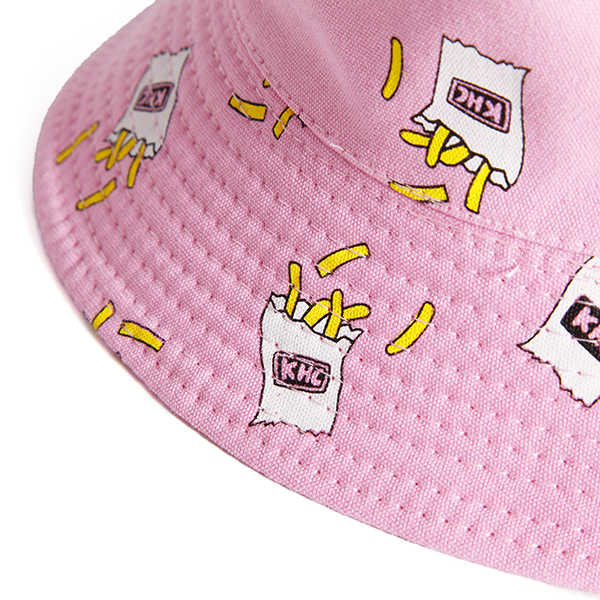 Women-Cute-Printing-Cotton-Bucket-Hat-Casual-Double-Wear-Sunscreen-Fruit-Bucket-Cap-1178917