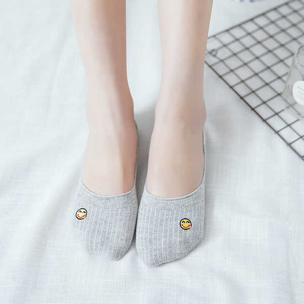 Women-Cute-Smile-Face-Invisible-Boat-Socks-Anti-skid-Breathable-Low-Cut-Socks-1260283