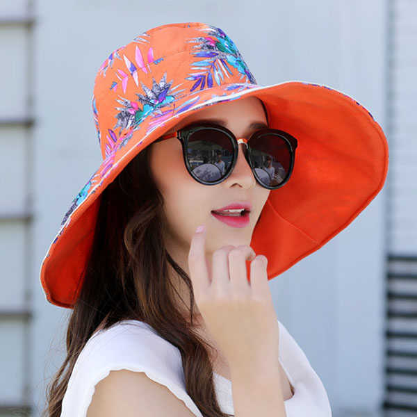 Women-Double-Side-Wide-Birm-Summer-Sun-Hat-Gardening-Beach-Outdoor-Sunscreen-Visor-Cap-1152963