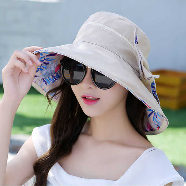 Women-Double-Side-Wide-Birm-Summer-Sun-Hat-Gardening-Beach-Outdoor-Sunscreen-Visor-Cap-1152963