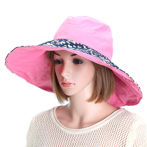 Women-Double-Sided-Wear-Outdooors-Beach-Sun-Protective-Hat-Driving-Anti-UV-Wide-Brim-Visor-Cap-1132713