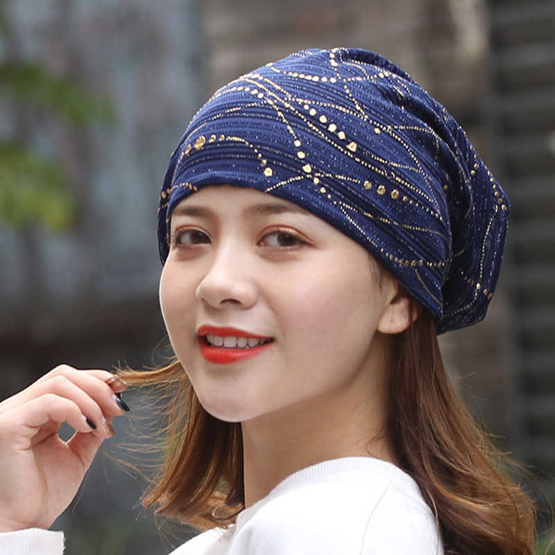 Women-Ethnic-Cotton-Breathable-Beanie-Cap-Fashion-Print-Brimless-Cap-1322803