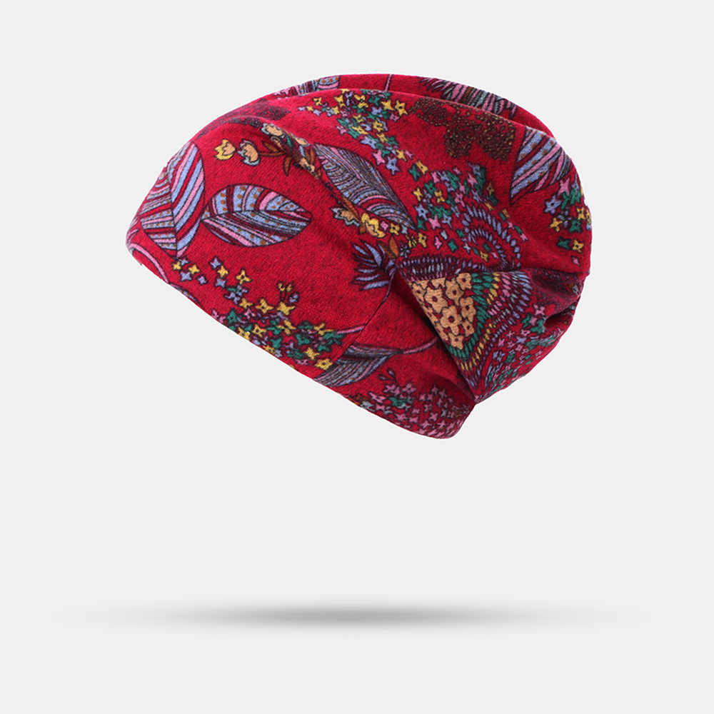 Women-Ethnic-Style-Cap-Printed-Beanie-Hat-1536860