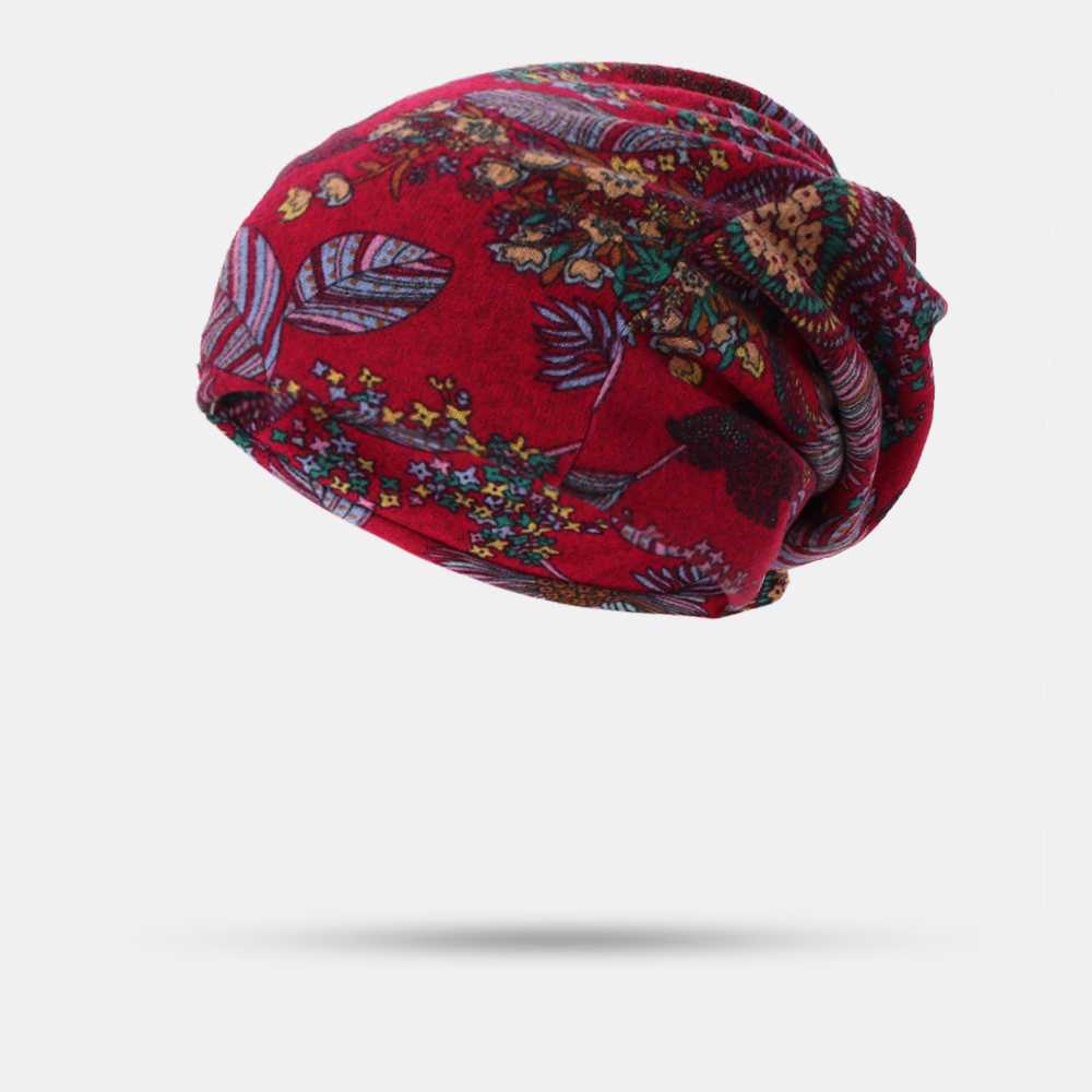 Women-Ethnic-Style-Cap-Printed-Beanie-Hat-1536860