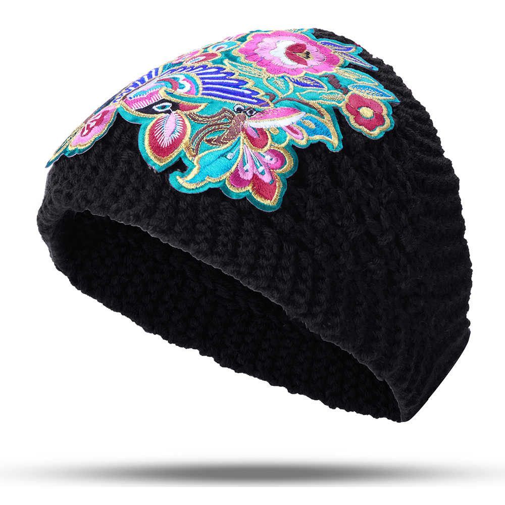 Women-Ethnic-Style-Floral-Embroidered-Knit-Beanie-Hat-Outdoor-Earmuffs-Skullcap-1396153