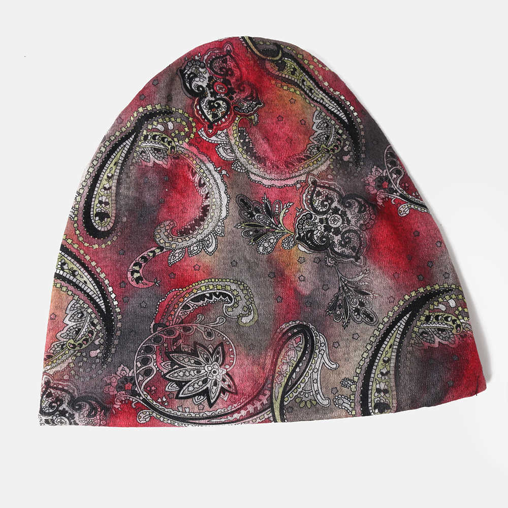 Women-Ethnic-Style-Printed-Cap-Adjustable-Beanie-Hat-1536861