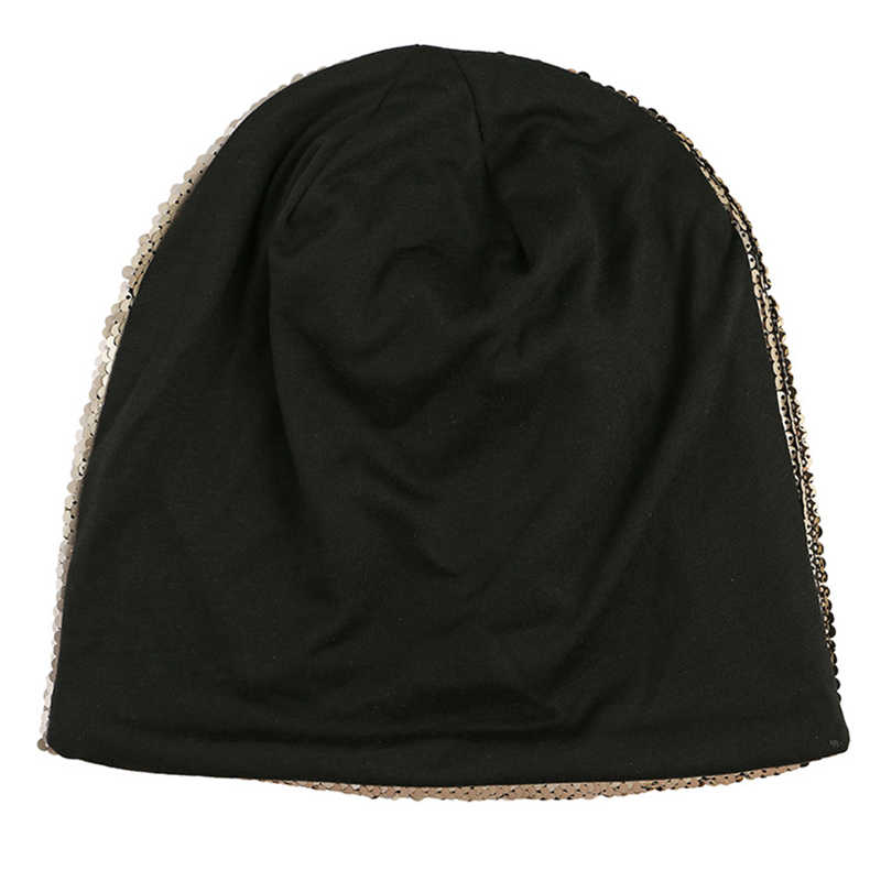 Women-Fashion-Sequin-Muslim-Chemical-Skull-Cap-Outdoor-Double-Layers-Earmuffs-Beanie-1334768