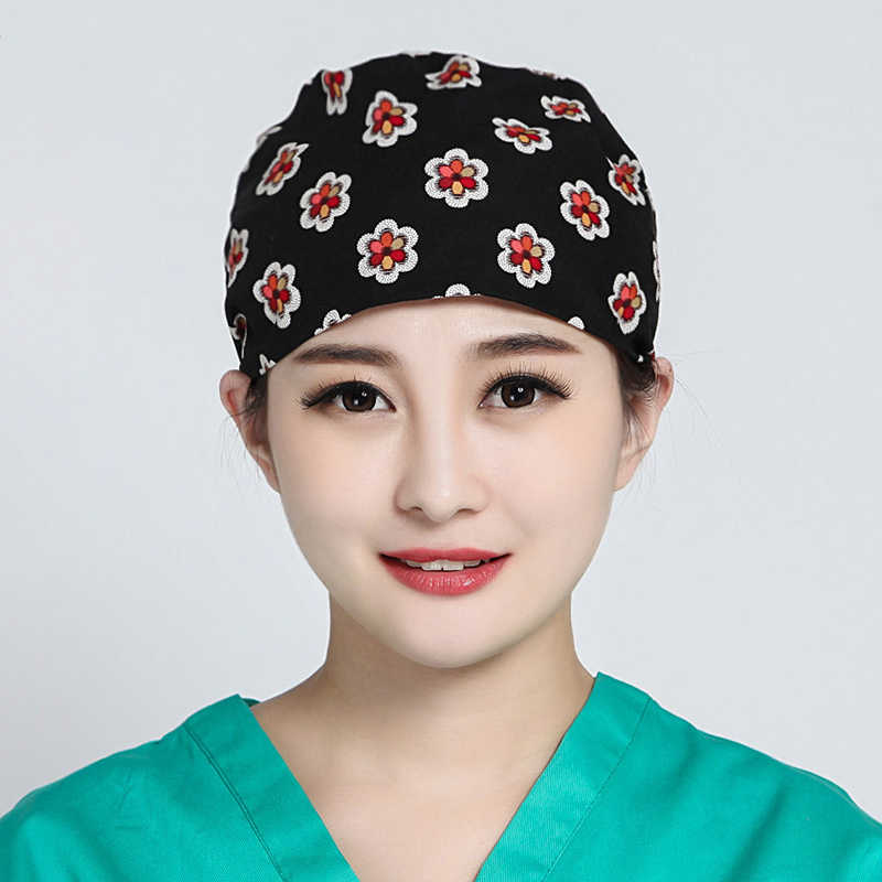 Women-Floral-Print-Chemo-Caps-Outdoor-Adjustable-Breathable-Turban-Beanie-Hat-1387589