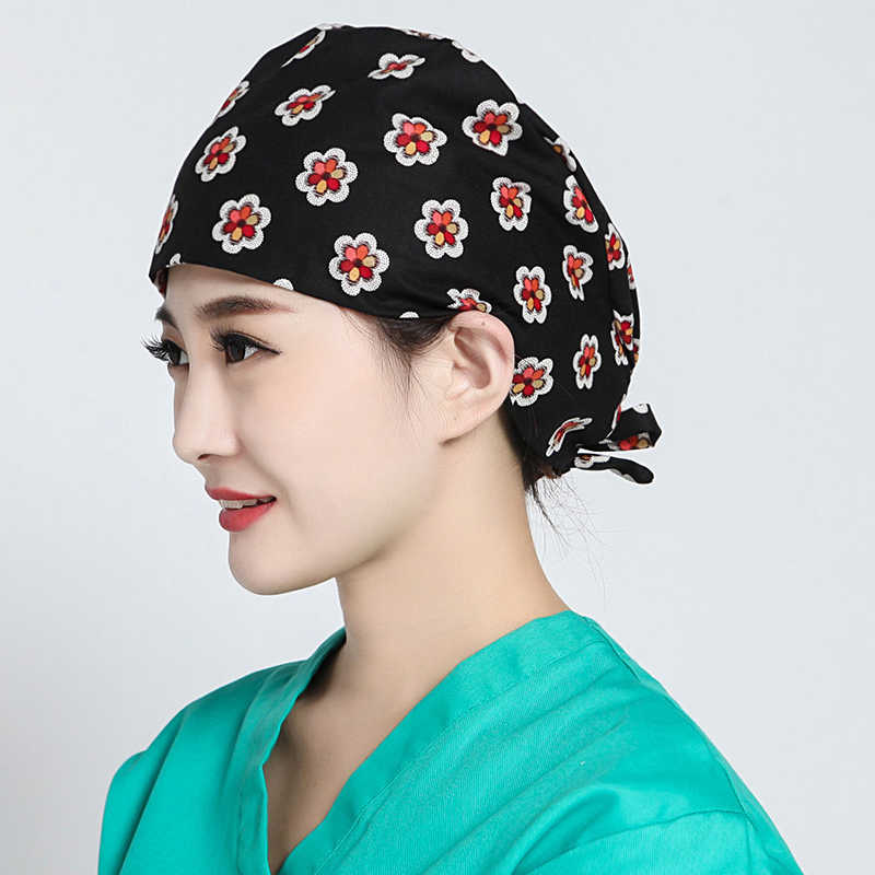 Women-Floral-Print-Chemo-Caps-Outdoor-Adjustable-Breathable-Turban-Beanie-Hat-1387589