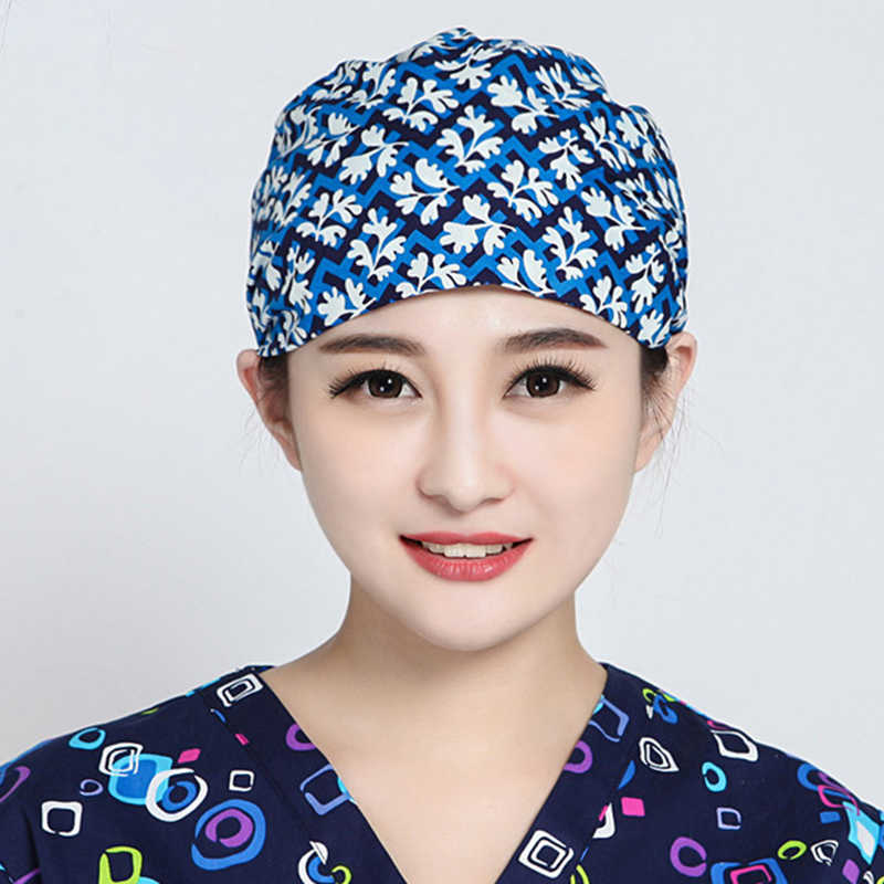 Women-Floral-Print-Chemo-Caps-Outdoor-Adjustable-Breathable-Turban-Beanie-Hat-1387589