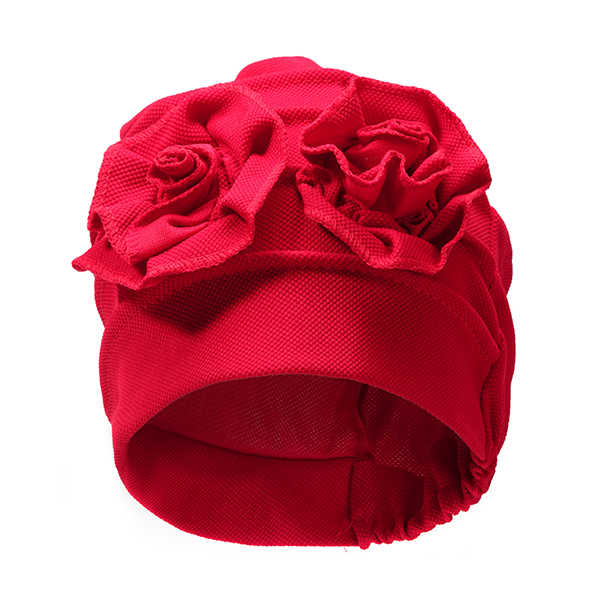 Women-Flower-Cotton-Beanies-Cap-Solid-Outdoor-Windproof-Warm-Bonnet-Hat-1178040