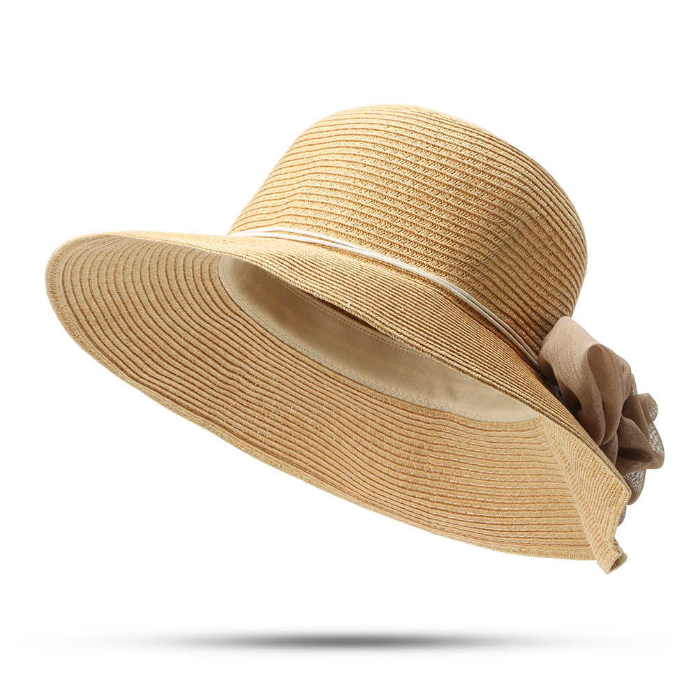 Women-Flower-Foldable-Sunscreen-Bucket-Straw-Hat-Outdoor-Casual-Travel-Beach-Sea-Floppy-Hat-1456005