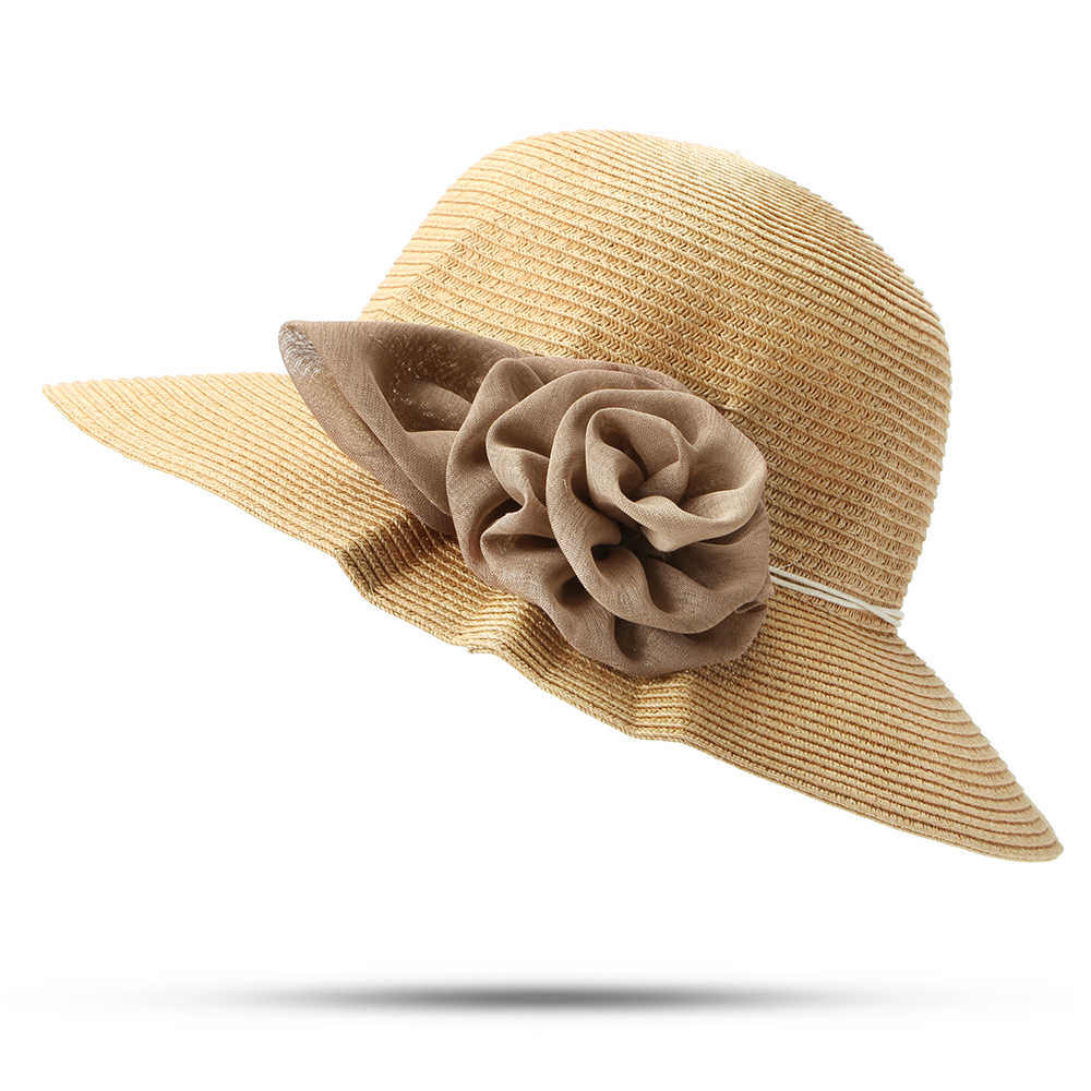 Women-Flower-Foldable-Sunscreen-Bucket-Straw-Hat-Outdoor-Casual-Travel-Beach-Sea-Floppy-Hat-1456005