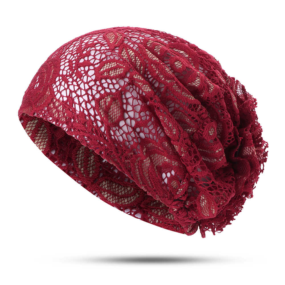 Women-Flower-Hollow-Lace-Beanie-Hat-Ethnic-Turban-Chemo-Cap-1406379