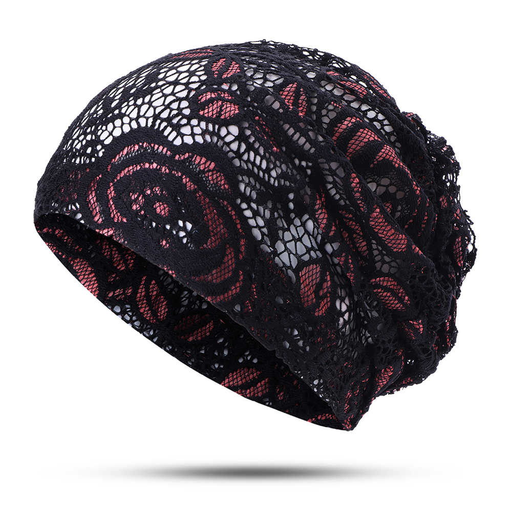 Women-Flower-Hollow-Lace-Beanie-Hat-Ethnic-Turban-Chemo-Cap-1406379