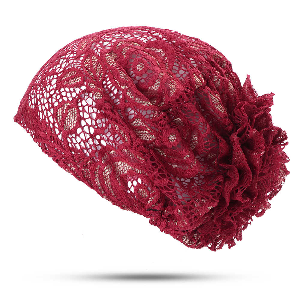 Women-Flower-Hollow-Lace-Beanie-Hat-Ethnic-Turban-Chemo-Cap-1406379