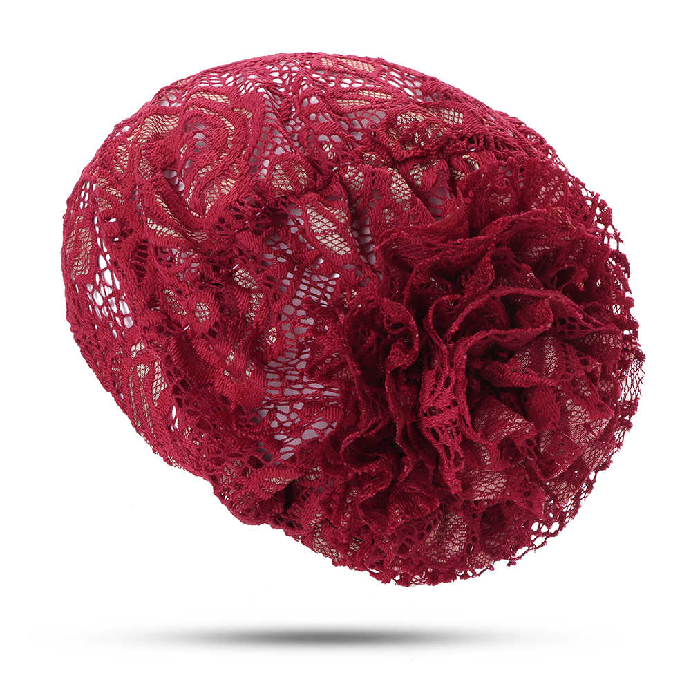 Women-Flower-Hollow-Lace-Beanie-Hat-Ethnic-Turban-Chemo-Cap-1406379