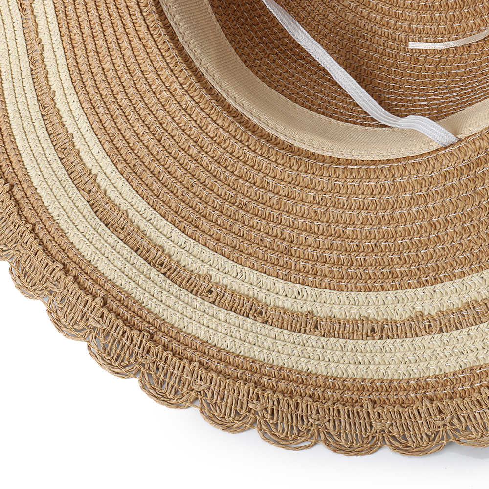 Women-Foldable-Bow-Sunscreen-Bucket-Straw-Hat-Outdoor-Casual-Travel-With-String-Beach-Sea-Floppy-Hat-1455358