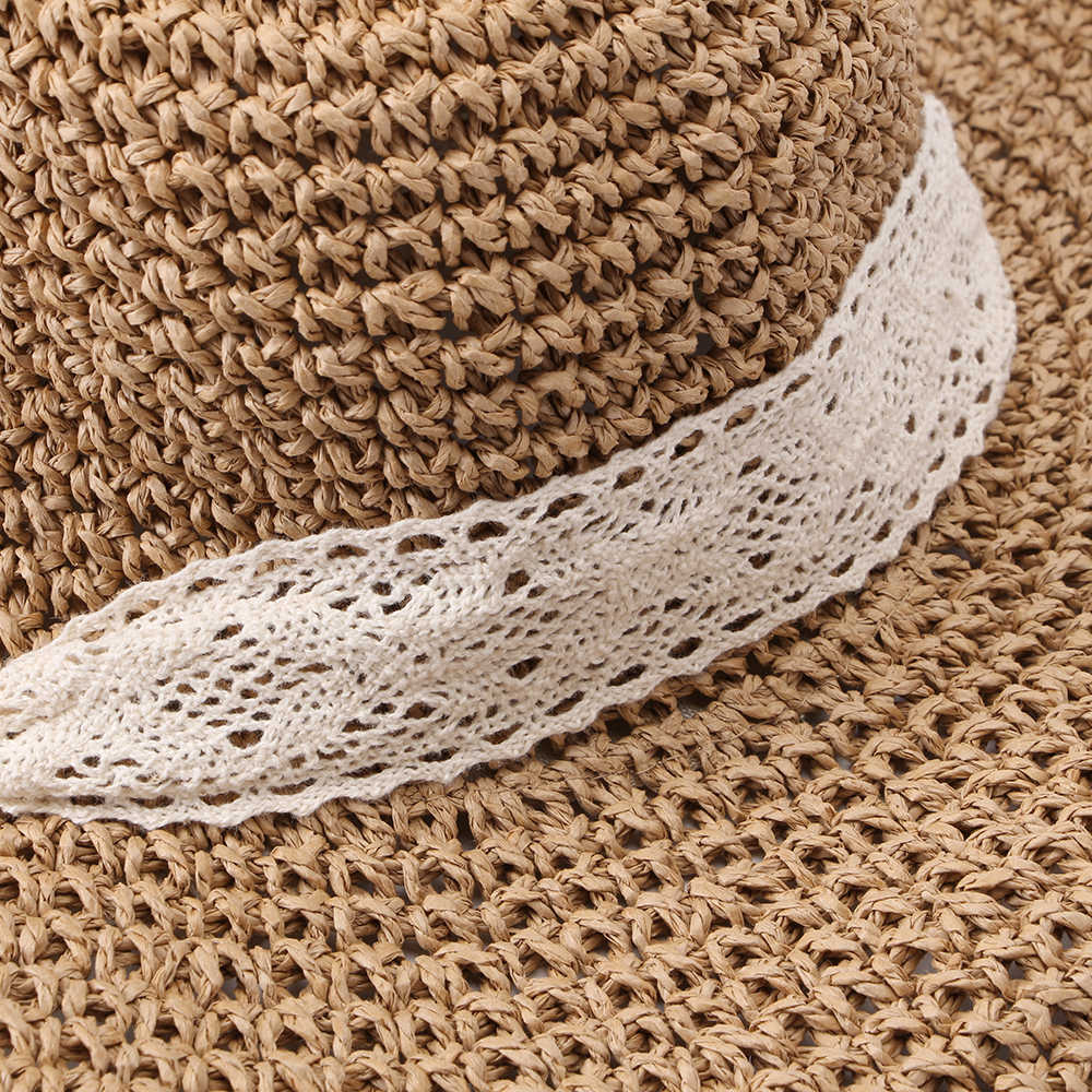 Women-Foldable-Lace-Tie-Handmade-Straw-Hat-Sunscreen-Travel-Beach-Floppy-Hat-1455278