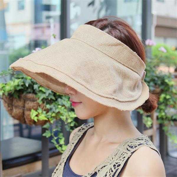 Women-Foldable-Solid-Empty-Top-Beach-Straw-Hat-Causal-Wide-Brim-Sunscreen-Sunshade-Cap-1140992