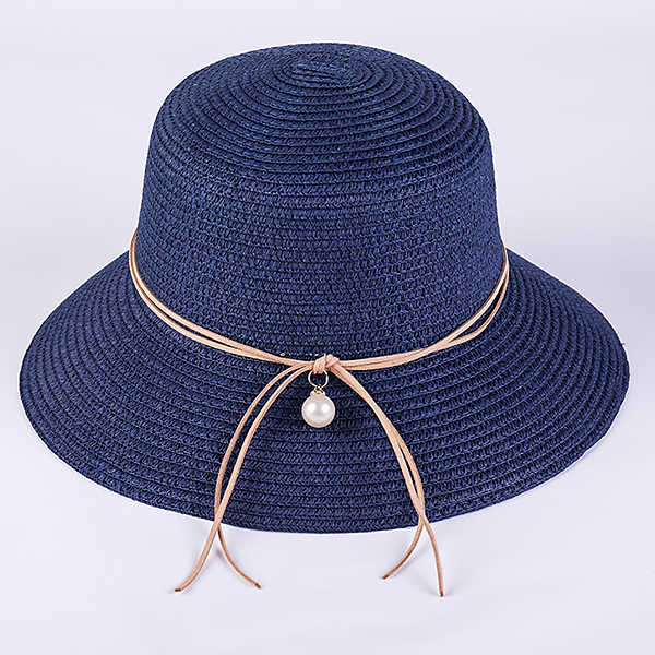 Women-Foldable-Straw-Beach-Cap-Summer-Vacation-Sunscreen-Bucket-Cap-1267567