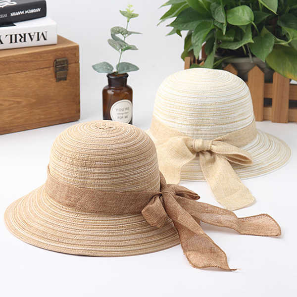 Women-Folding-Protable-Round-Top-Hats-Summer-Wide-Brim-Sunscreen-Beach-Hats-1274317