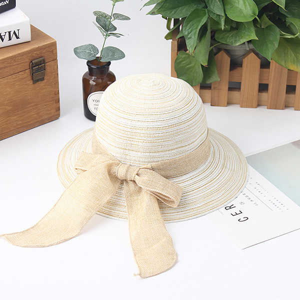 Women-Folding-Protable-Round-Top-Hats-Summer-Wide-Brim-Sunscreen-Beach-Hats-1274317