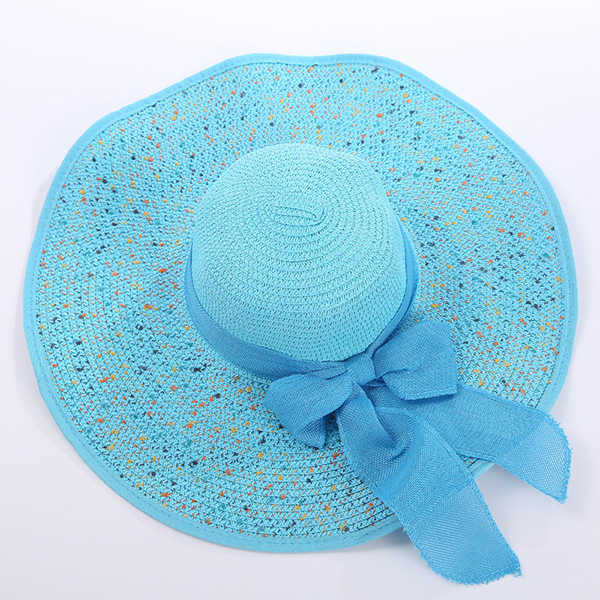 Women-Folding-Woven-Wide-Brimmed-Bucket-Hat-Outdoor-Beach-Dress-Visor-with-Bowknot-1272766