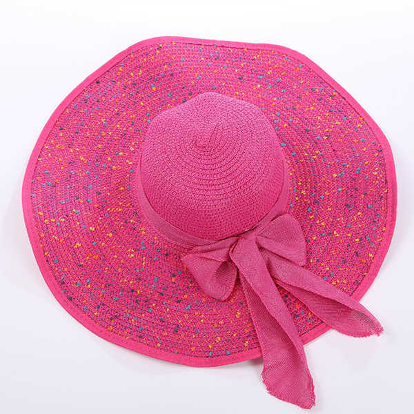 Women-Folding-Woven-Wide-Brimmed-Bucket-Hat-Outdoor-Beach-Dress-Visor-with-Bowknot-1272766