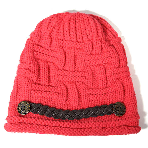 Women-Girl-Crochet-Strap-Knitting-Caps-Button-Decorative-Baggy-Beanie-Hat-1012774