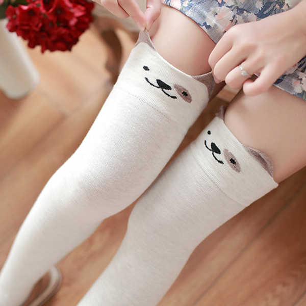 Women-Girls-Cartoon-Animal-Cotton-Stocking-Kawaii-Cat-Bear-Over-Kneed-High-Tight-Socks-1093822