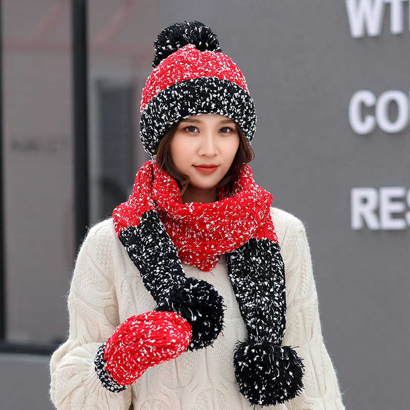 Women-Girls-Christmas-Knit-Snow-Hat-Gloves-Scarf-Winter-Warm-Trend-Three-Piece-Set-1369933