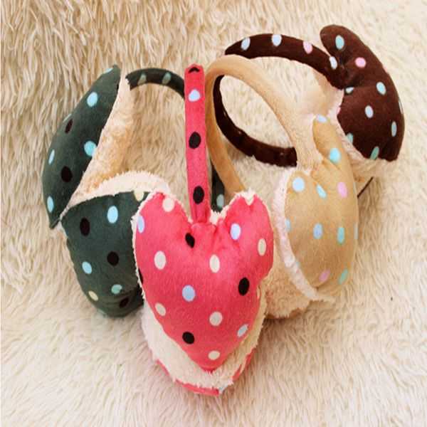 Women-Girls-Winter-Cute-Dot-Print-Hearts-Shape-Fur-Warm-Earmuffs-955079