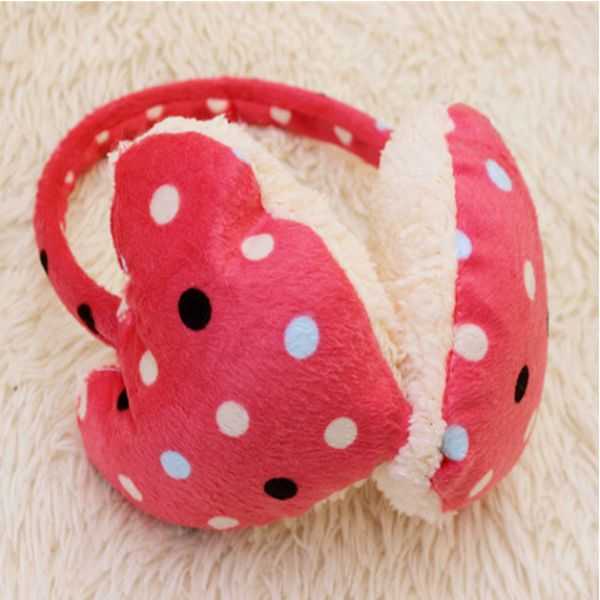 Women-Girls-Winter-Cute-Dot-Print-Hearts-Shape-Fur-Warm-Earmuffs-955079