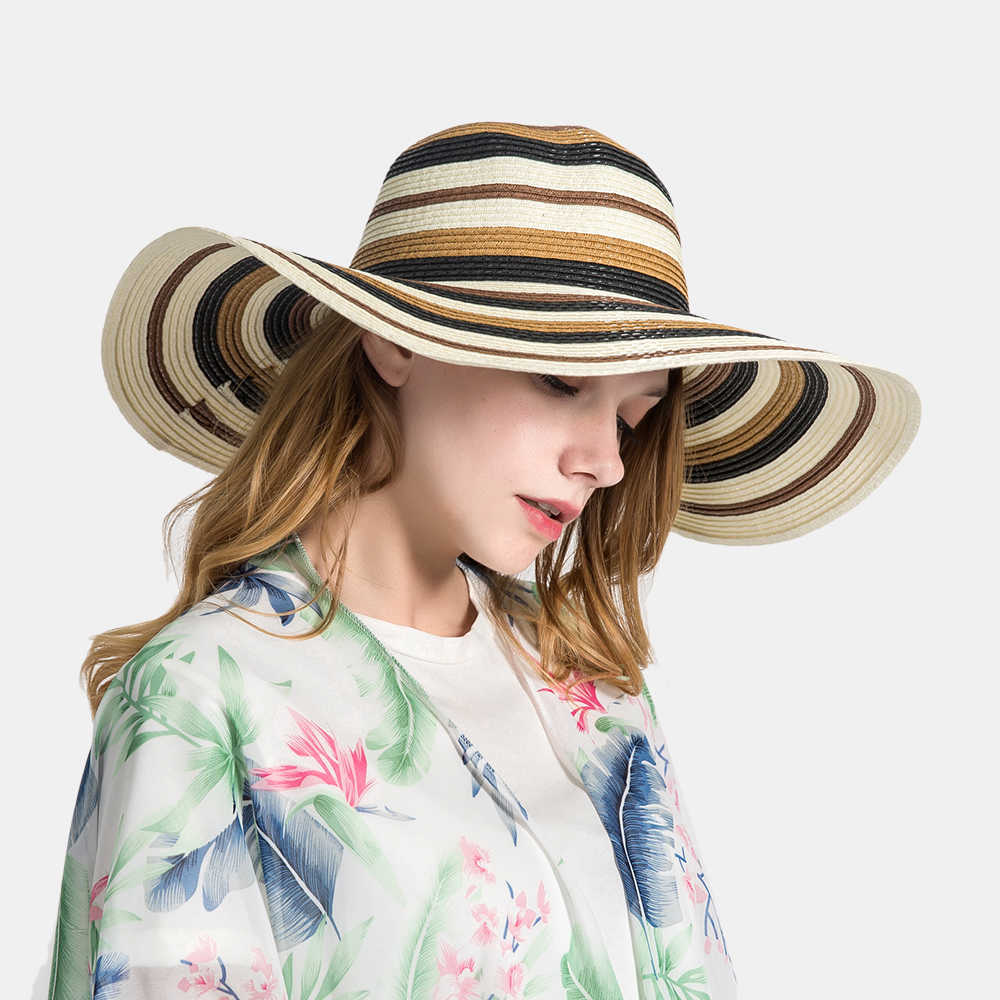 Women-Gradient-Hollow-Large-Edge-Cap-Travel-Shade-Straw-Hat-1509278