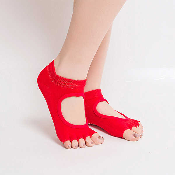 Women-Half-Five-Fingers-Cotton-Half-Toe-Yoga-Socks-Anti-Slip-Peep-Toe-Non-Slip-Ankle-Yoga-Socks-1148795