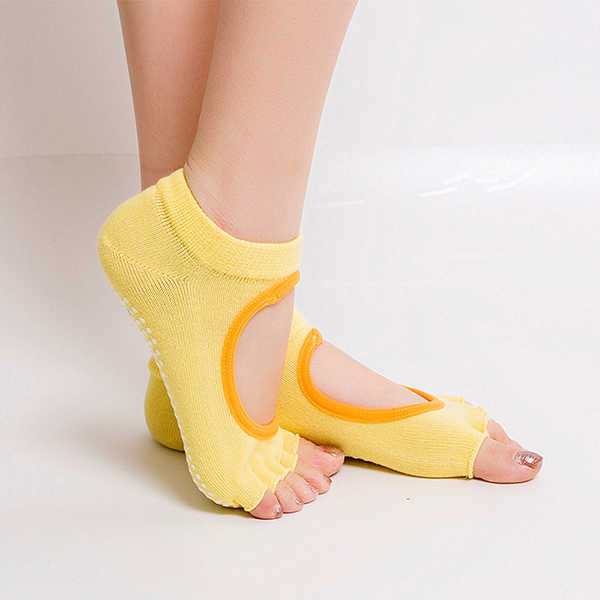 Women-Half-Five-Fingers-Cotton-Half-Toe-Yoga-Socks-Anti-Slip-Peep-Toe-Non-Slip-Ankle-Yoga-Socks-1148795