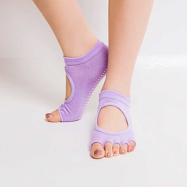 Women-Half-Five-Fingers-Cotton-Half-Toe-Yoga-Socks-Anti-Slip-Peep-Toe-Non-Slip-Ankle-Yoga-Socks-1148795