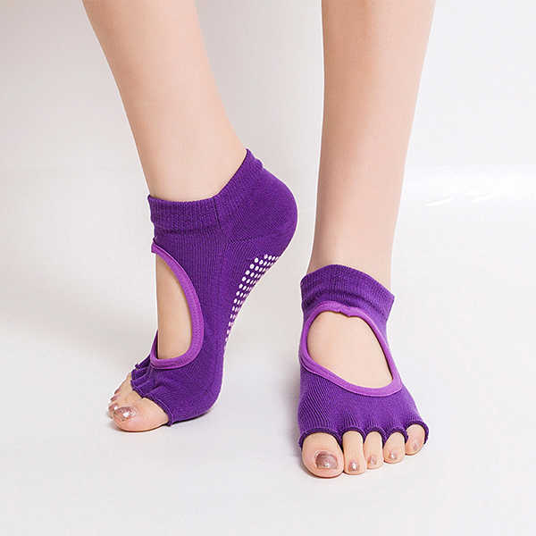 Women-Half-Five-Fingers-Cotton-Half-Toe-Yoga-Socks-Anti-Slip-Peep-Toe-Non-Slip-Ankle-Yoga-Socks-1148795