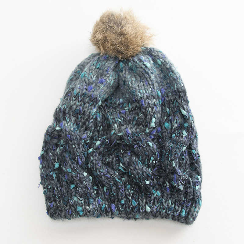 Women-Handmade-Jacquard-Mixed-Color-Rabbit-Hair-Ball-Knitted-Hat-Warm-Casual-Knit-Beanie-Cap-1374840