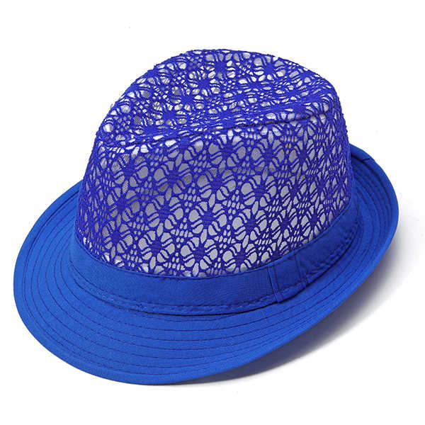 Women-Hollow-Breathable-Fedora-Bucket-Hat-Travel-Casual-Sunshade-Beach-Jazz-Cap-1193459