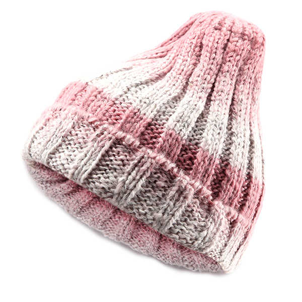 Women-Knit-Gradient-Color-Braided-Hat-Crochet-Knitting-Hat-Ski-Beanie-Cap-1103656