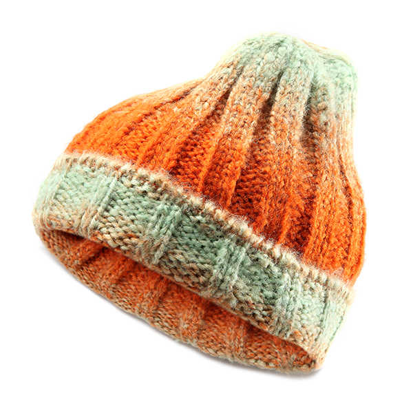 Women-Knit-Gradient-Color-Braided-Hat-Crochet-Knitting-Hat-Ski-Beanie-Cap-1103656