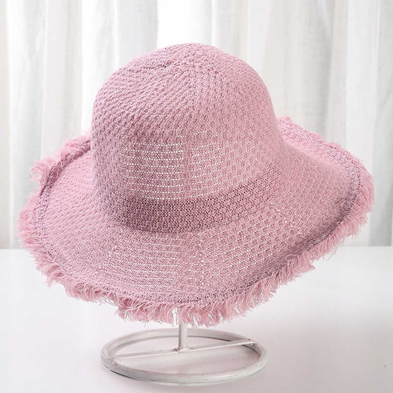 Women-Knit-Hollow-Fisherman-Hat-Female-Wide-Brimmed-Cotton-Visor-Bucket-Hat-1431619